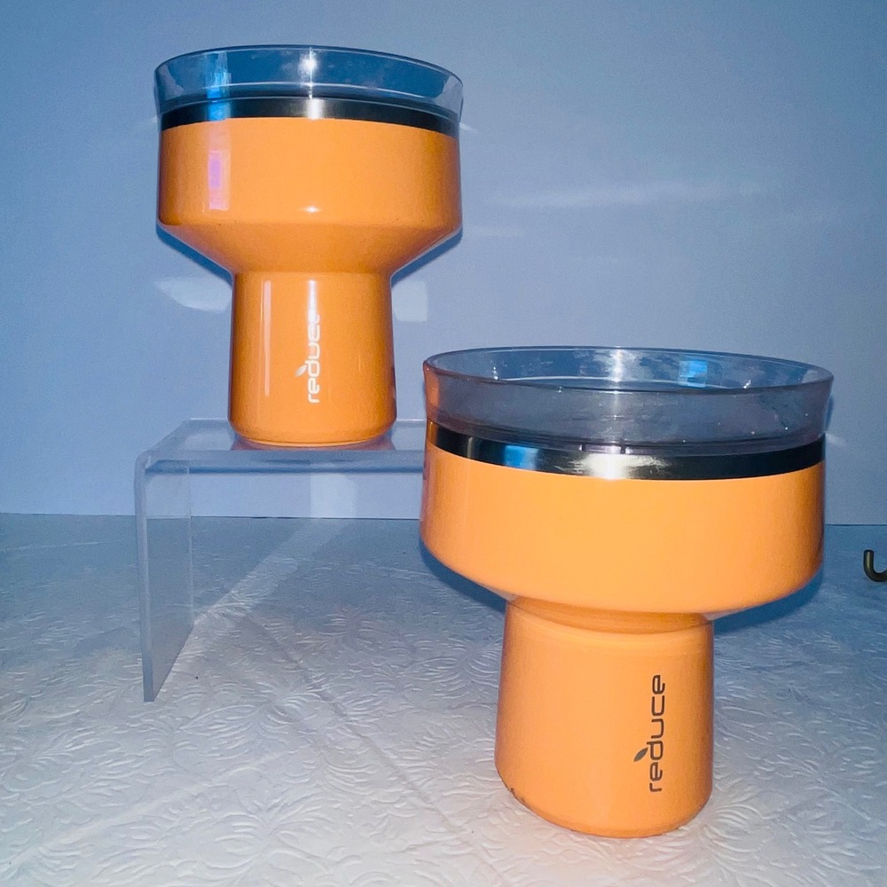Reduce Everyday 16oz Insulated Margarita Tumbler Set of 2 Orange Stainless Steel